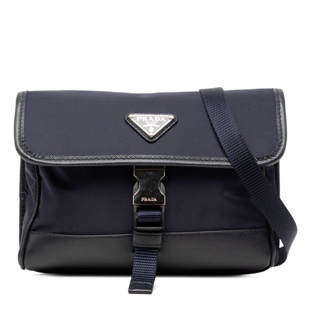 Prada Re-Nylon Triangle Logo Crossbody Bag